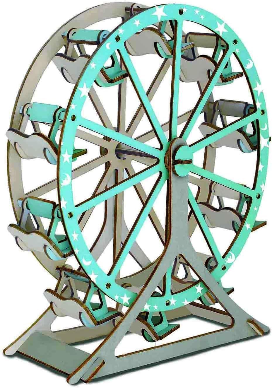 3D Adult and Children's Wooden Puzzle, 3D Puzzle, 3D Camping car Wooden, Puzzle Model, Manual Assembly, Hands-on Practice of Thinking, DIY Home Decoration, (Camping car (Blue))