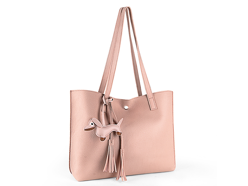 Bolso Tote de mujer grande de cuero sintético miniatura 7