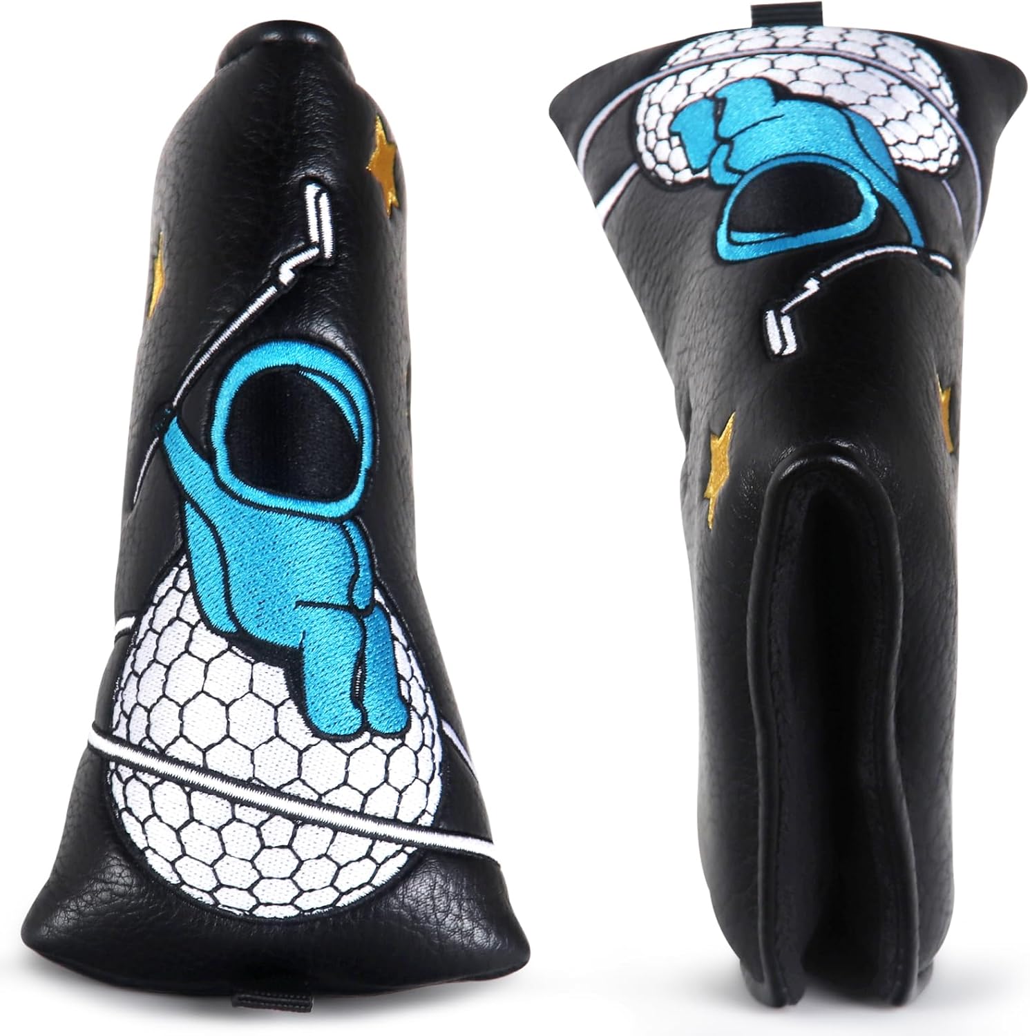 Astronaut Series Golf Headcovers, Synthetic Leather Golf Head Covers for Driver, Fairway Wood and Hybrid, Golf Putter Covers for Mallet and Blade