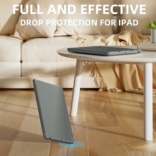 Miniatura 70 de Akkerds - Funda para iPad 10.2 2020, iPad 8ª generación/2019, iPad 7ª generación, con soporte para lápiz. Funda protectora premium con parte trasera