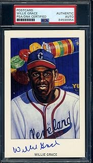 Willie Grace PSA DNA Signed 1991 Ron Lewis Negro League Postcard Autograph - NFL Cut Signatures