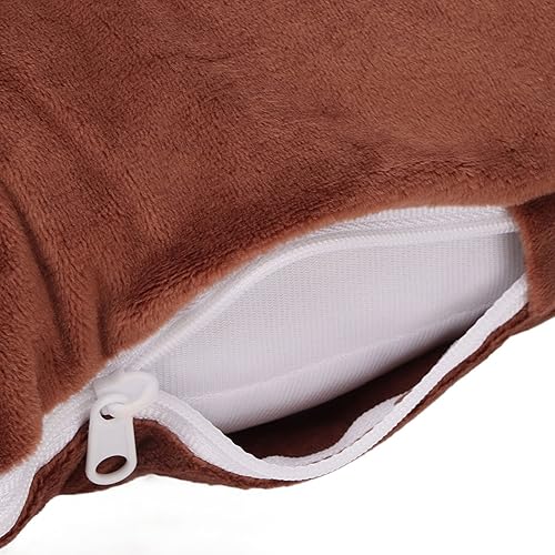 Miniatura 3 de Almohada grande para hemorroides en forma de dona, reduce la presión, desmontable lavable, cojines de enfermería adoloridos de cama, color marrón,