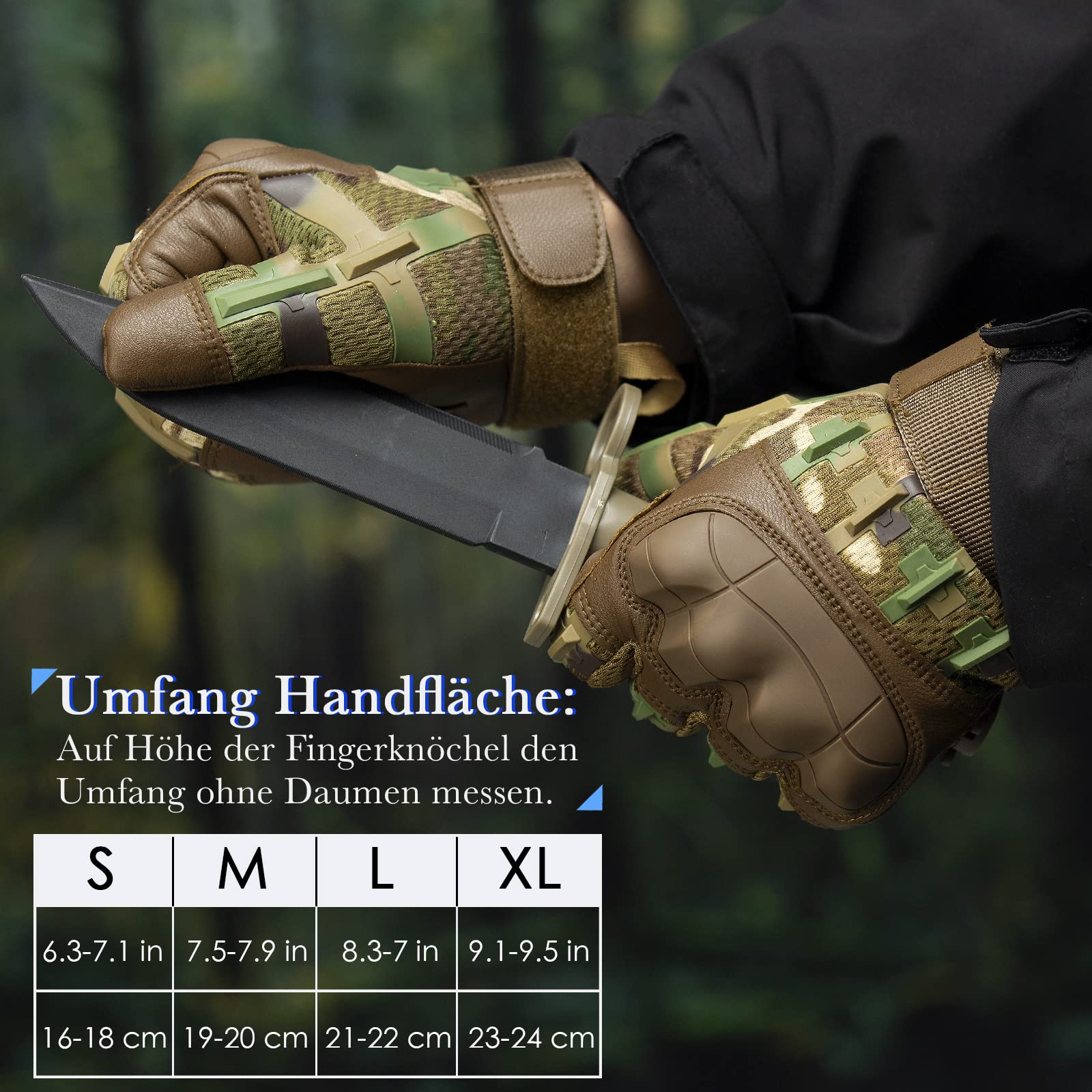 Guanti tattici da uomo, per touchscreen, per ciclismo, motociclismo, MTB, per sport all'aria aperta, ideali per softair, paintball, militar