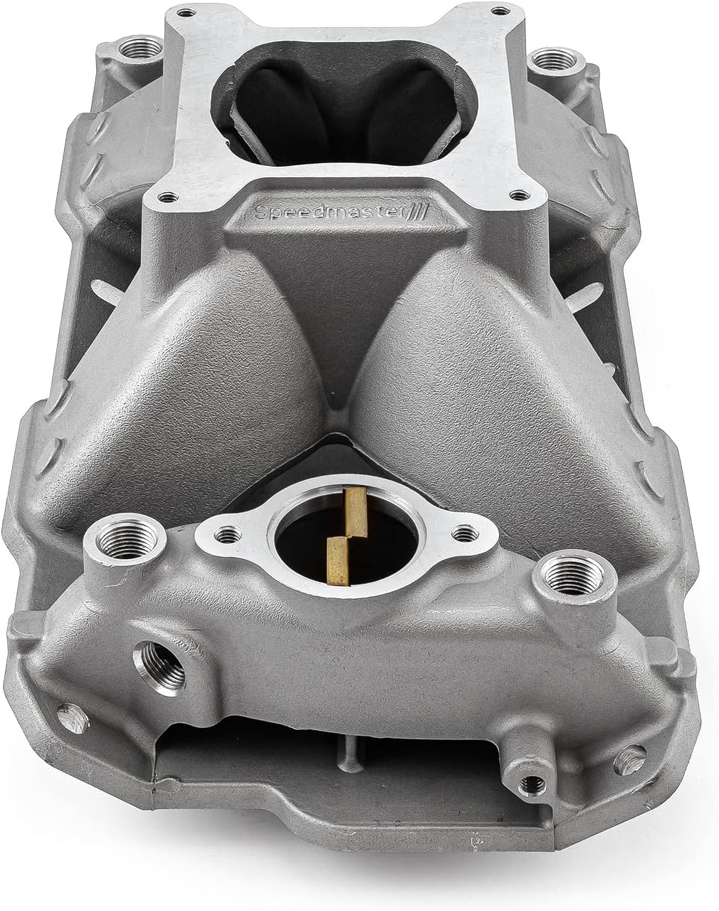 Speedmaster 1-147-013 Compatible with Chevy SBC 350 1957-95 HiRise Aluminum Intake Manifold [Satin]