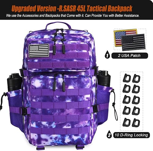 Miniatura 155 de Mochila táctica militar Molle mejorada mochila impermeable militar. Negro