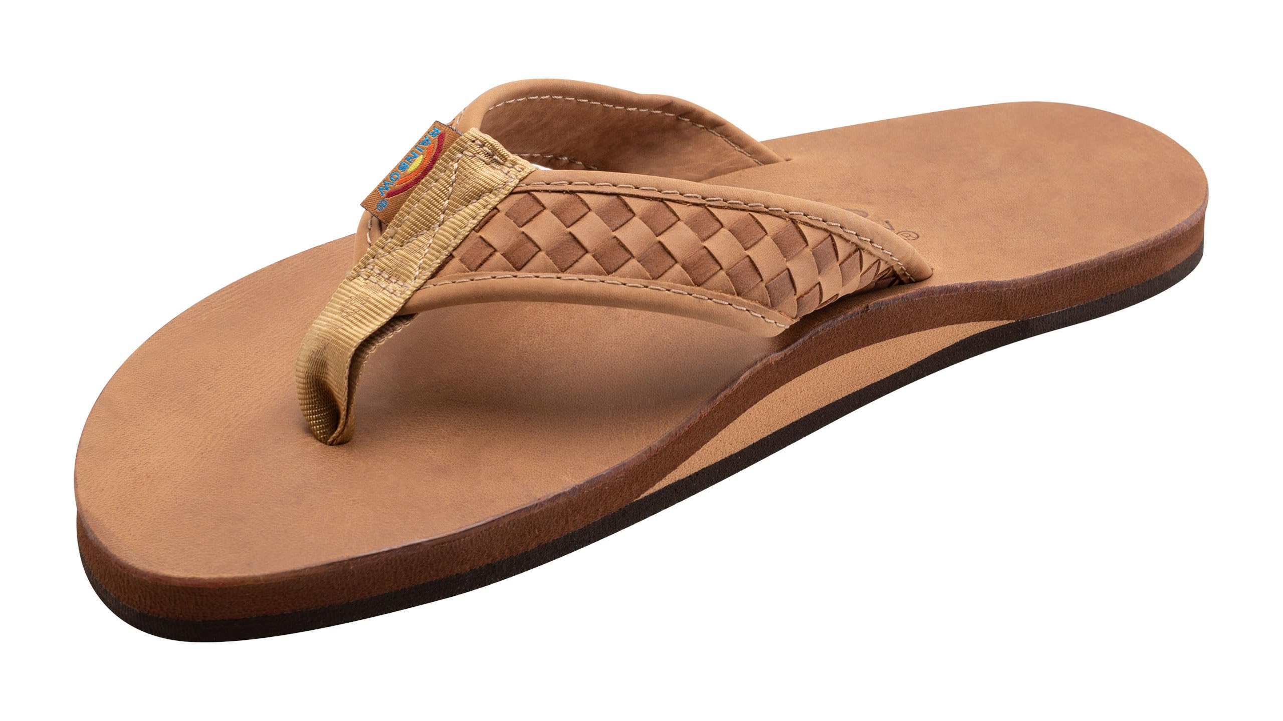 Rainbow SandalsMens The Bentley Luxury Leather - Single Layer Arch Hand Woven Strap