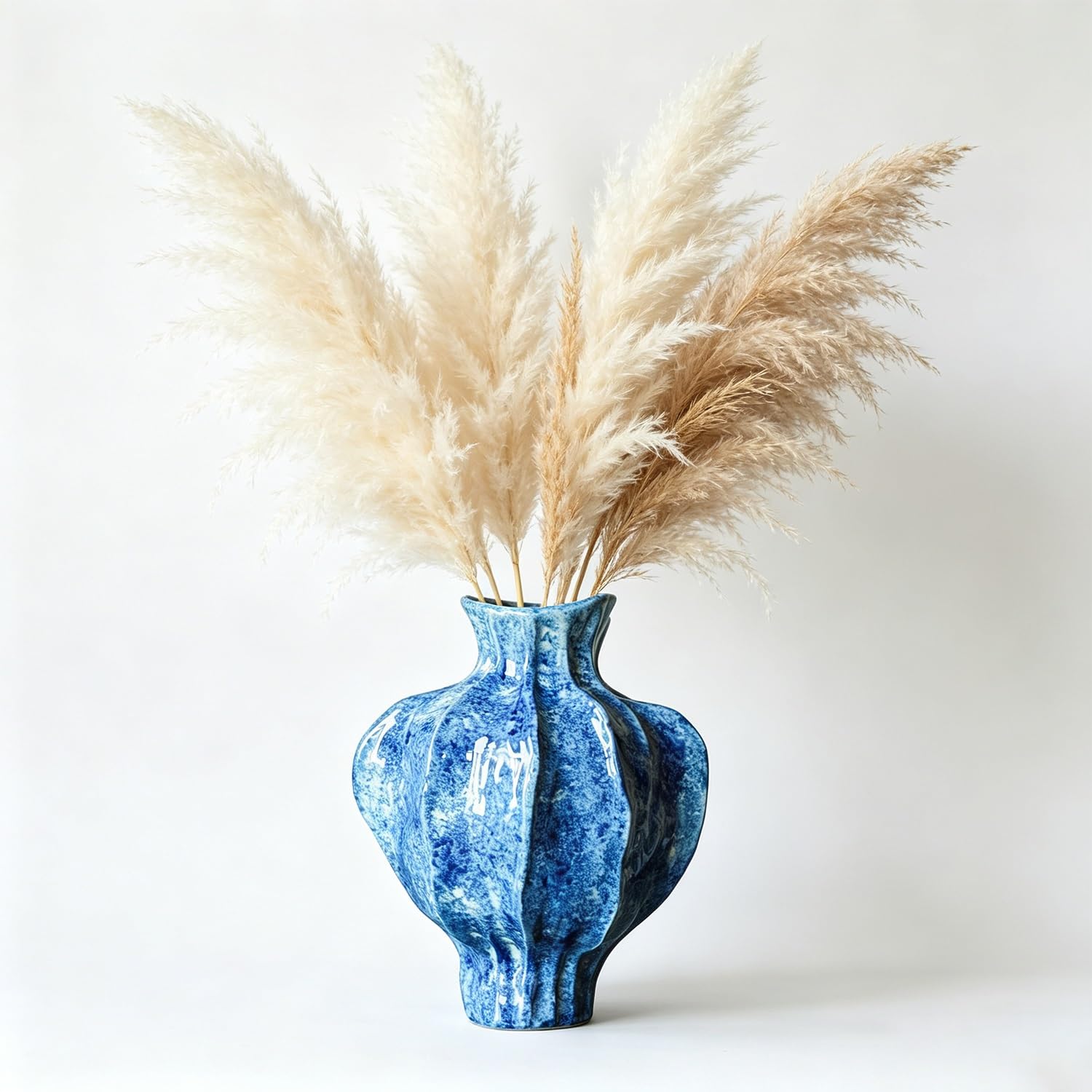 Rustic Ceramic Vase Flower Zen Modern Floor Vase for Chinese Style