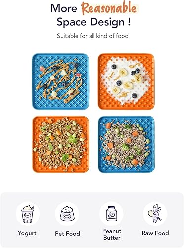 Miniatura 5 de LE TAUCI - Cuenco para perros de alimentación lenta, tapete para lamer de 7.5 pulgadas para razas medianas y grandes, tapete para lamer alivio