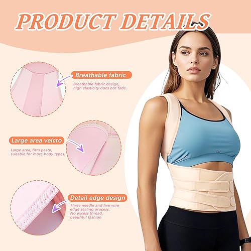 Miniatura 3 de TEE TEA Corrector de postura para mujeres y hombres - Soporte de espalda ajustable para alivio muscular del cuello, hombros y columna vertebral -