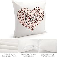 Vista 3 de Fundas de almohada de San Valentín para decoración del hogar, Día de San Valentín, funda de almohada con cremallera, funda de cojín de 16 x 16