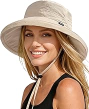 FURTALK Women's Sun Hat with Cable Opening Wide Edge UPF 80 Foldable Outdoor Hiking and Travel Hat