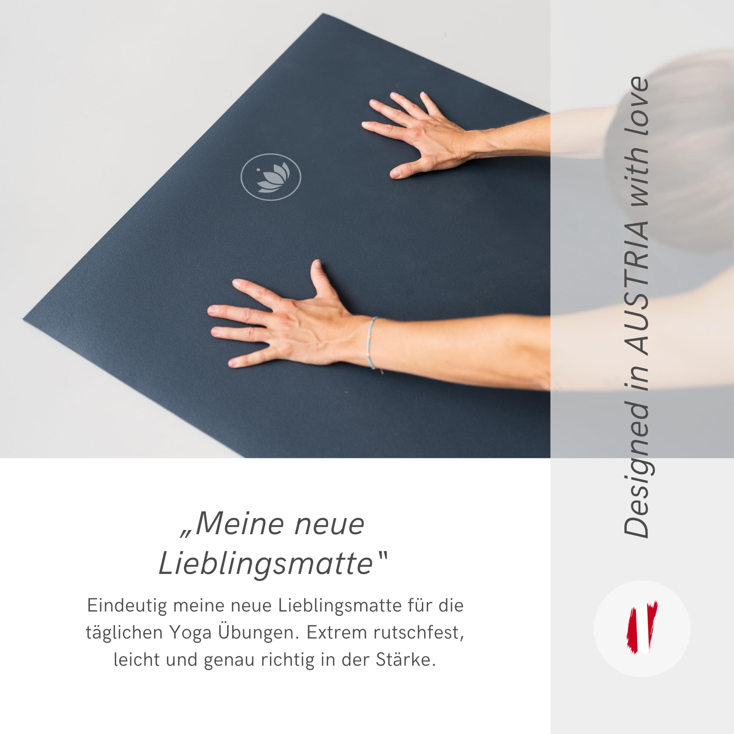 LOTUSCRAFTS Arise Yogamatte rutschfest, Made In Spain, Yoga Matte aus Naturkautschuk, 185 x 65 x 0,4 cm