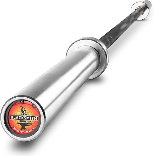 Miniatura 3 de XMARK TEXAS STAR - Juego de pesas olímpicas con revestimiento de goma con barra de pesas XMARK BLACKSMITH, juego de pesas para pesas, pesas