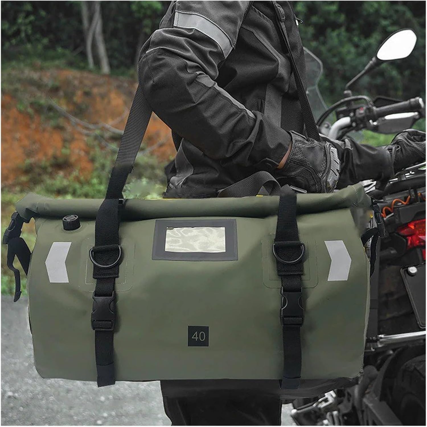 オートバシートバッグ CB500X オートバイ用 大容量 防水 テールバッグ 多機能 丈夫 ハンドバッグ 長距離 バックパック(66