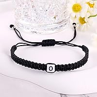 Vista 79 de Initial Bracelets for Couples Women Men Initial Charm Handmade Rope Braided Letter Bracelet for Teens Adjustable Jewelry Father's Day Gifts for Him