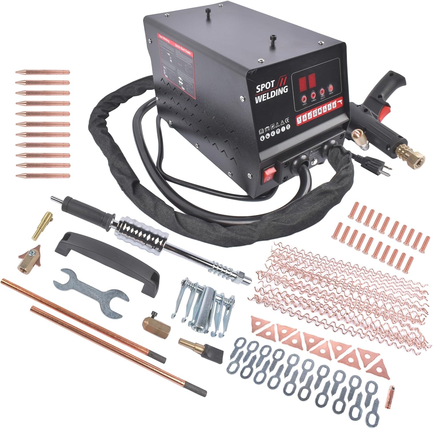 Spot Welder Dent Puller, 3500W 110V Stud Welder Car Body Dent Repair Kit with 7 Welding Modes Switch Between Auto & Manual Modes