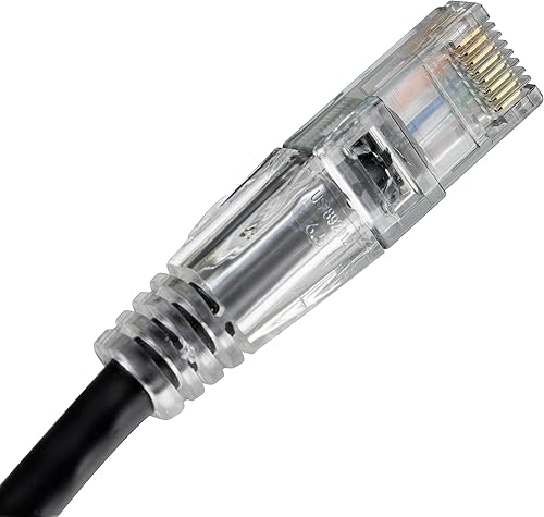 Miniatura 2 de NTW Cable de conexión de red Ethernet RJ45 patentado CAT6 con cerradura de red (UTP), sin enganches, negro (NL-U6K-015BK)