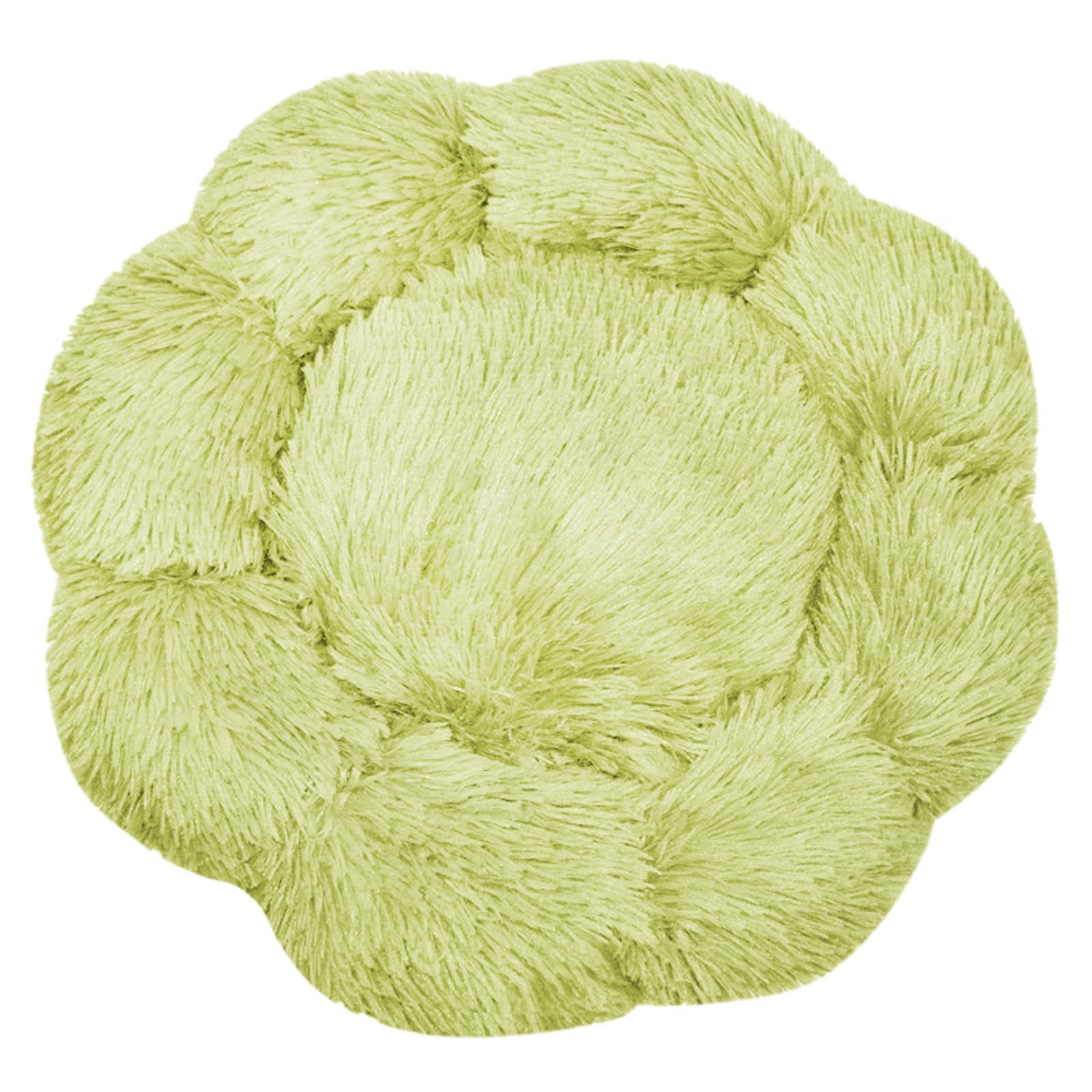 FANSU Flower Pet Bed for Dog Cat, Warm Fluffy Extra Soft Anti-Slip Bottom Bed Puppy Sofa Warm Cuddler Sleeping Bag Nesting Cave Kennel Soft (Light green,3XL:90CM)