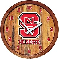 Vista 408 de The Fan-Brand NCAA Oklahoma Sooners: Faux Barrel Top Wall Clock Sports Team Bar Sign Décor - Home Man Cave, Party Decoration - Made On Demand