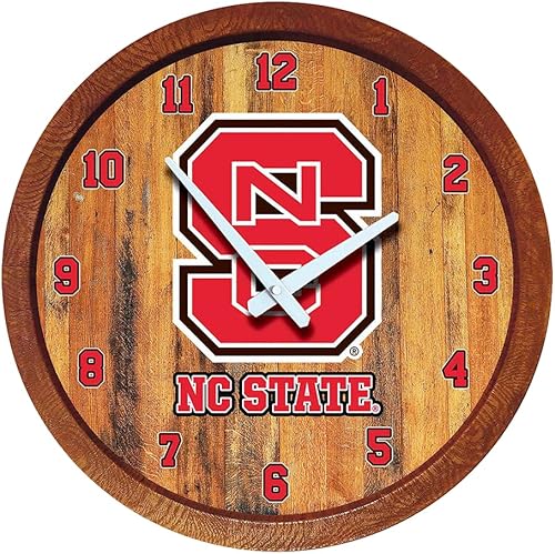 Miniatura 408 de The Fan-Brand NCAA Oklahoma Sooners: Faux Barrel Top Wall Clock Sports Team Bar Sign Décor - Home Man Cave, Party Decoration - Made On Demand