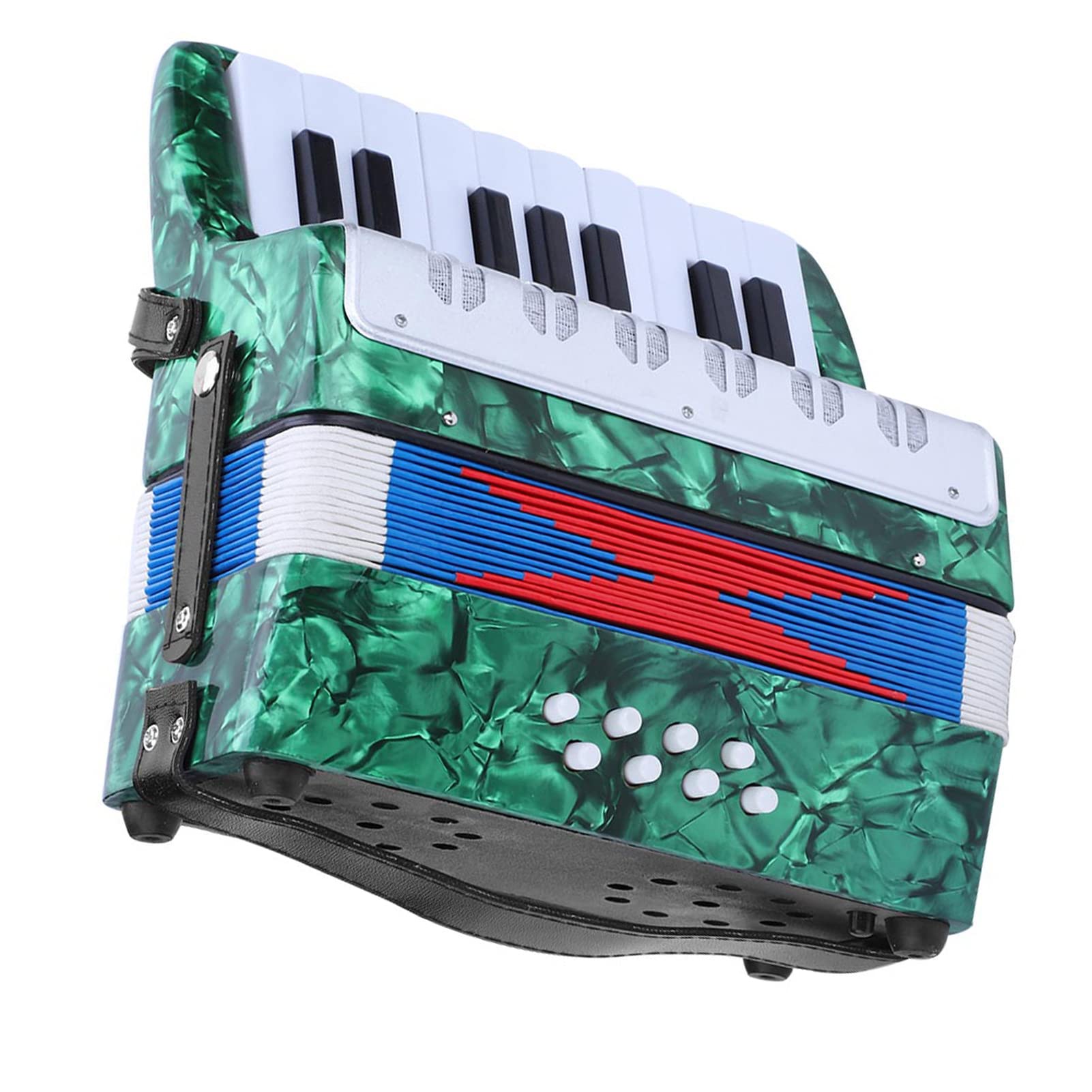 Instrument De Musique Accordéon Enfant 17 Clés 8 Basses - Instrument Débutant | Sangle Cuir Instrument Musique Débutant