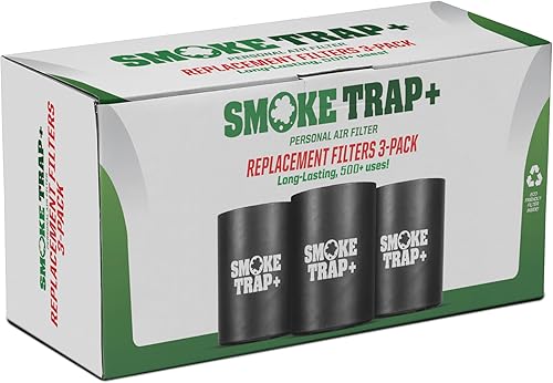 Cartuchos de Filtro de Reemplazo ECO para Smoke Trap + | Filtros de Reemplazo Triples - Filtros de Reemplazo sin Residuos de Plástico - Máximo Flujo