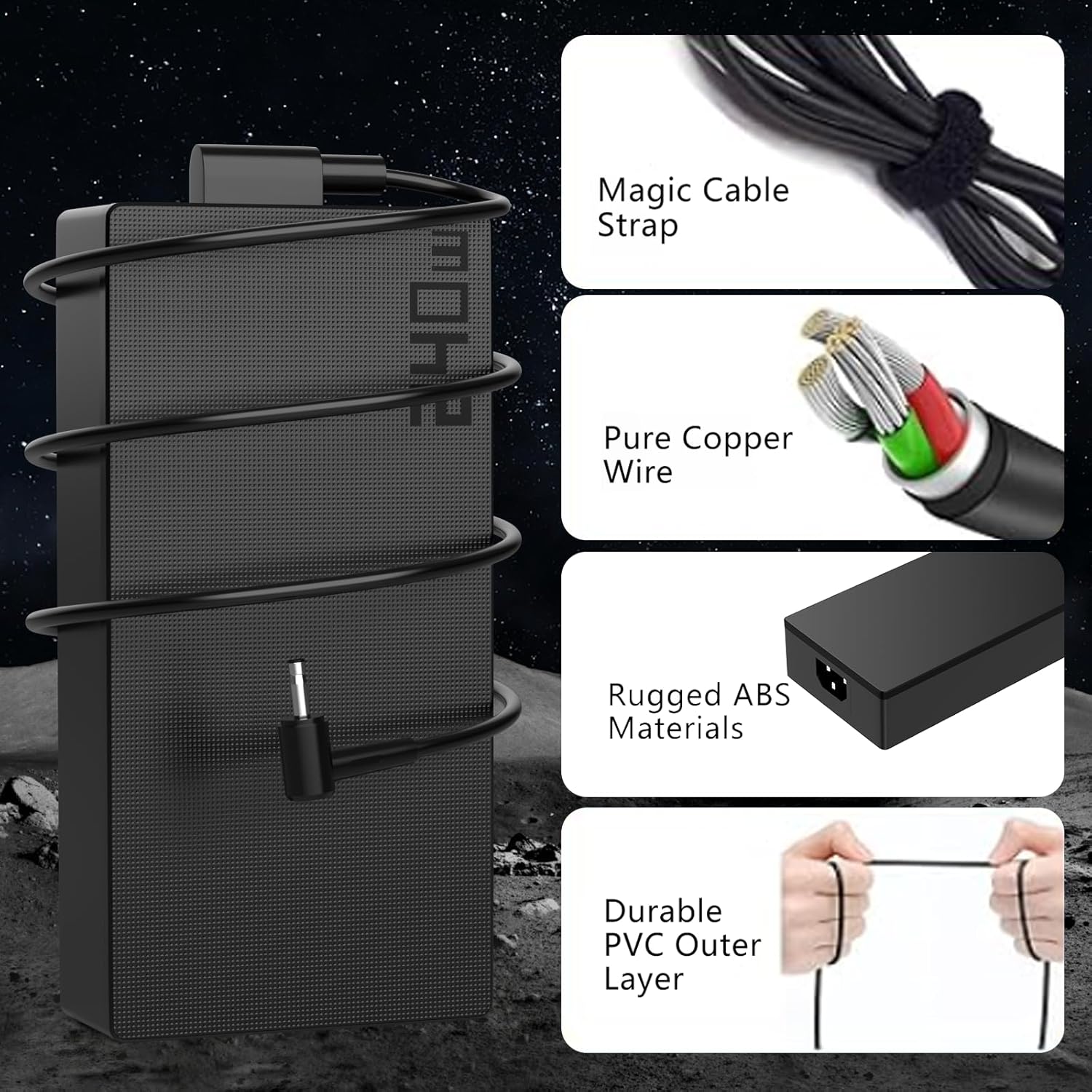 Ruilezyo 240W Laptop Charger Compatible with Asus ZenBook Pro Duo 15 OLED UX582 12th Gen UX582ZW UX582ZM UX582L UX582Z UX582LR UX581 UX581G UX581L UX581GV UX581LV ADP-240EB B Creators/Gaming Laptop