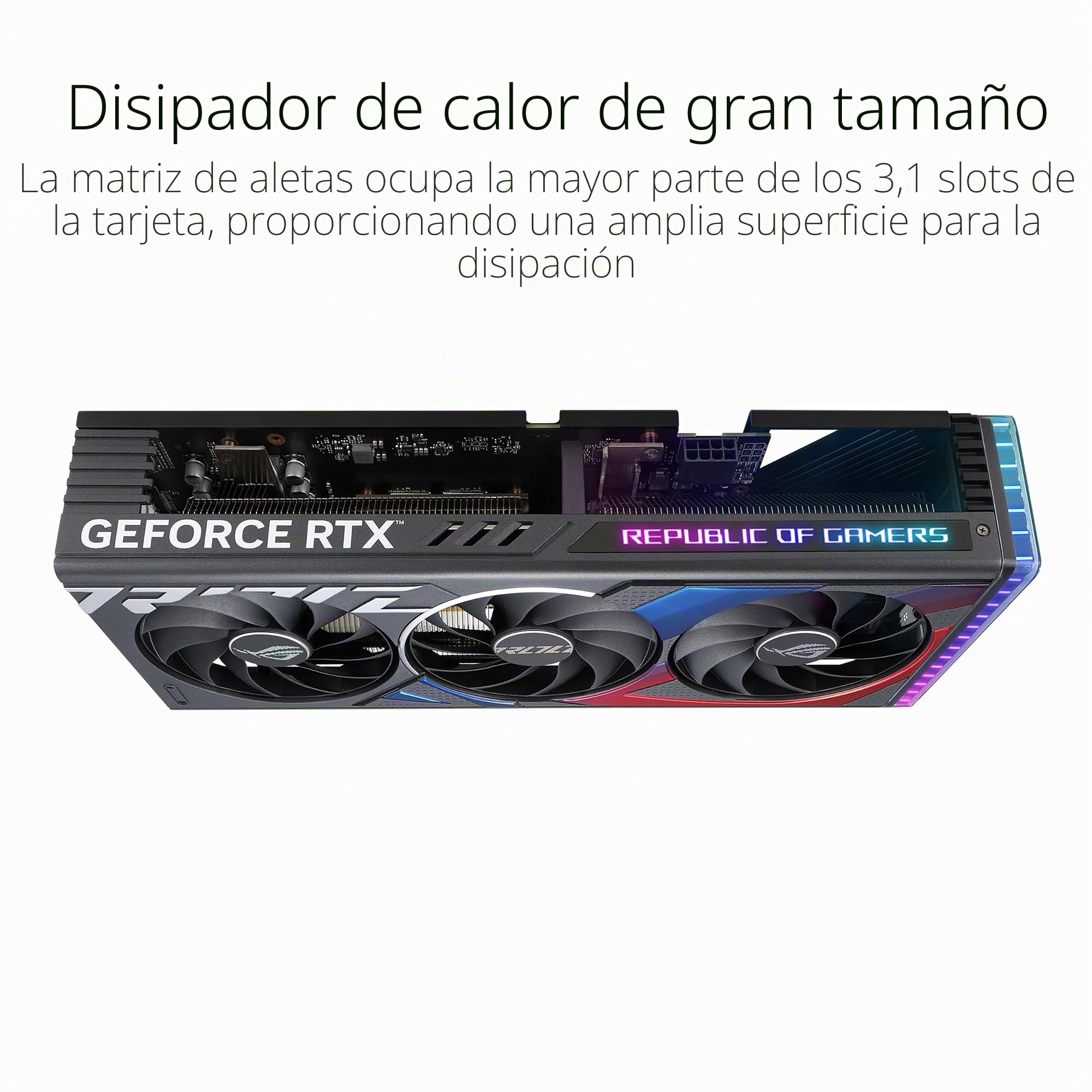 ASUS ROG Strix GeForce RTX 4060 OC Edition Tarjeta Gráfica Gaming, PCIe 4.0, 8 GB GDDR6, DLSS 3, HDMI 2.1a, DisplayPort 1.4a, Ventiladores Axial-Tech, Aura Sync, Tecnología 0dB
