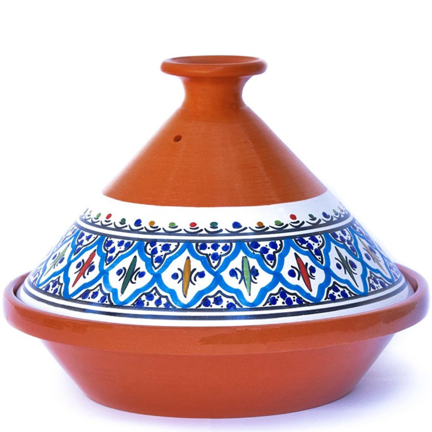 Kamsah Tagine Pot - Authentic Moroccan Clay Cookware -1 Kamsah Tagine Pot - Authentic Moroccan Clay Cookware -1