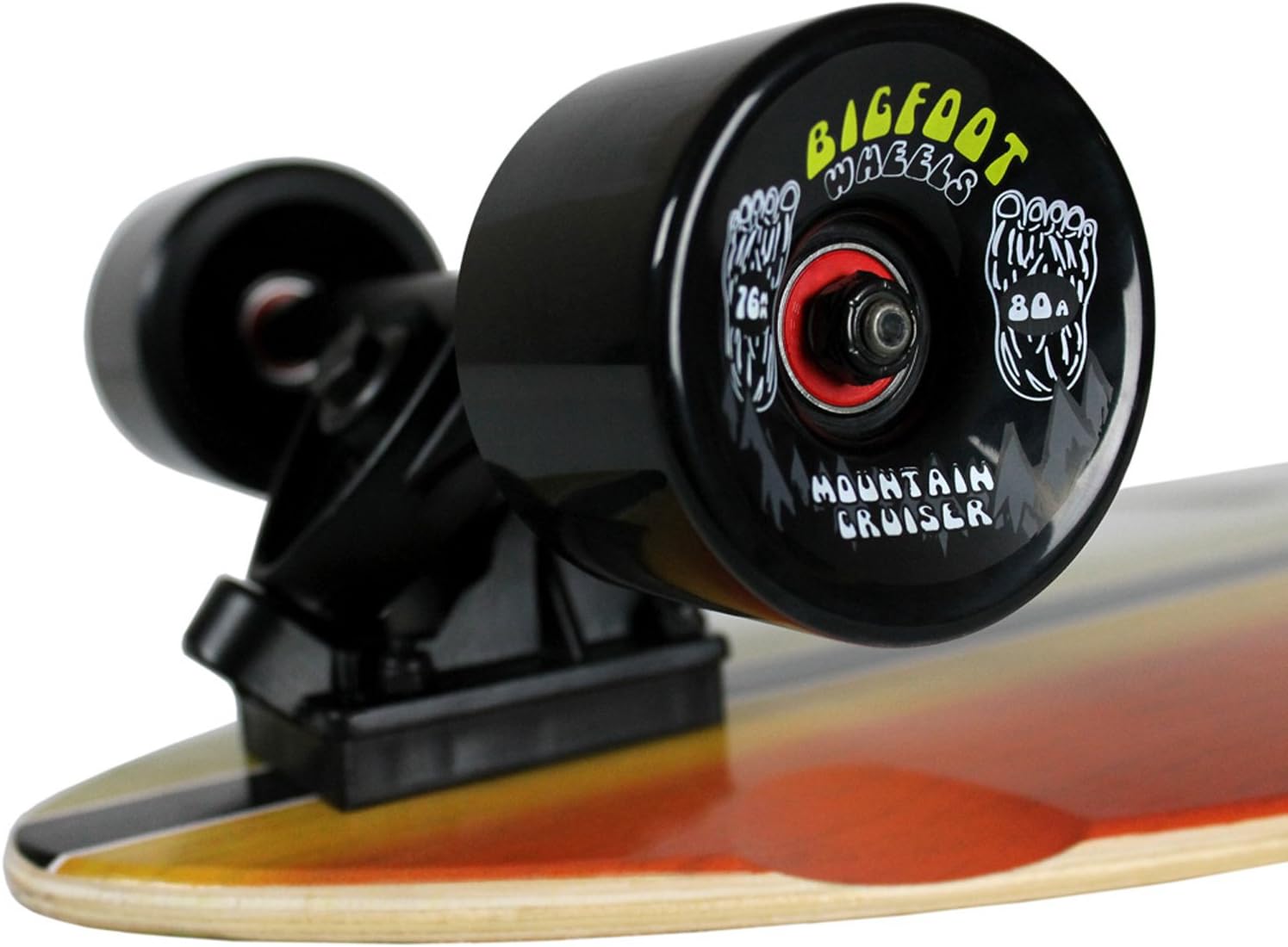 Paradise Longboard Pintail Complete Cruiser Skateboard, Rasta Stain, 10" x 46"
