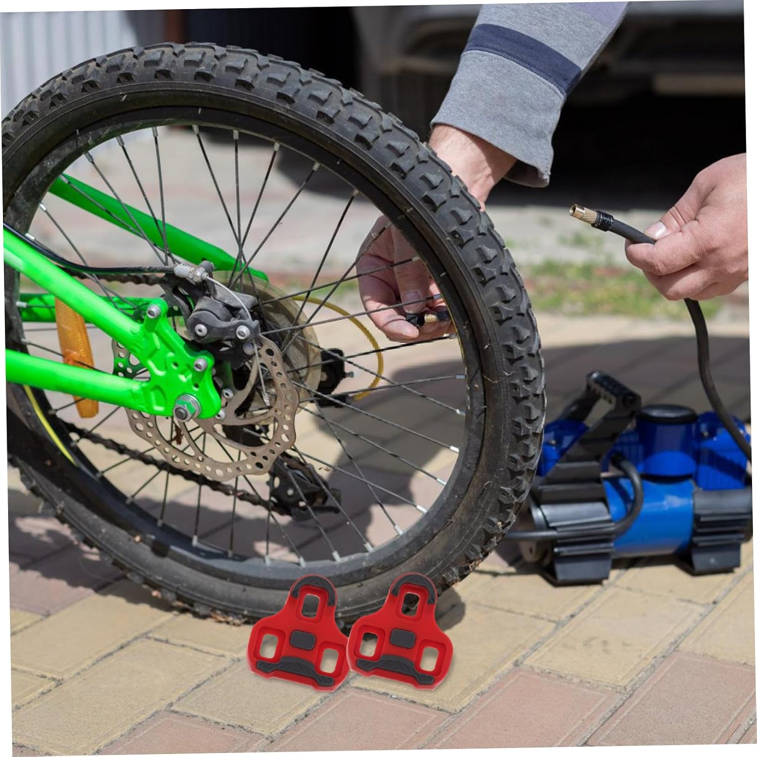 KOMBIUDA 1pair Cleats - TPU Road and Mountain Bike Cleat Replacement for Enhanced Riding Efficiency Easy Locking System for Improved Cycling Enjoyment