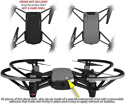 Miniatura 2 de Skin Wrap 2Pack para DJI Ryze Tello Drone sólidos colección gris oscuro Drone No Incluidas