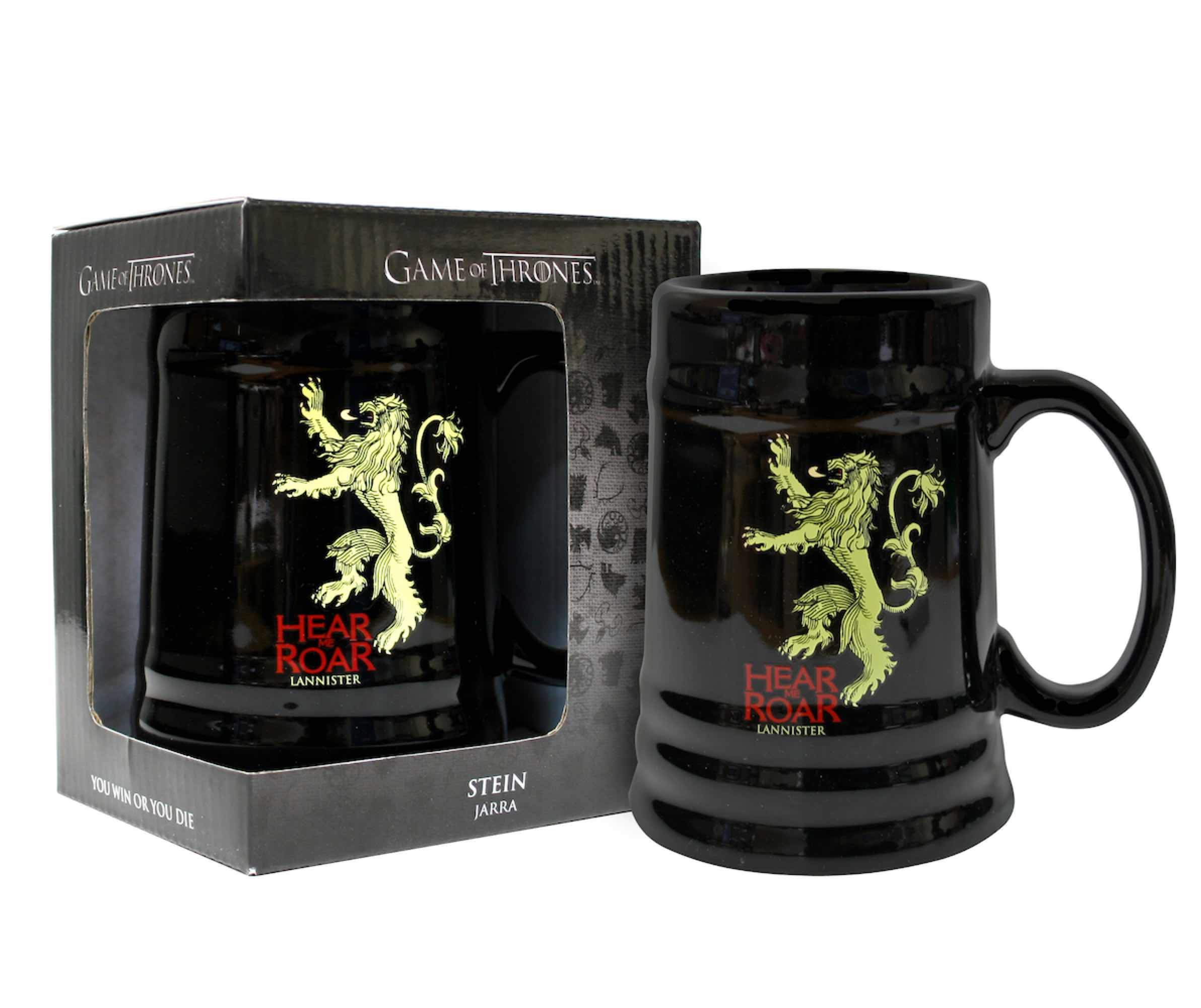 Game of Thrones House of Lannister Hear Me Roar Beer Stein, Black