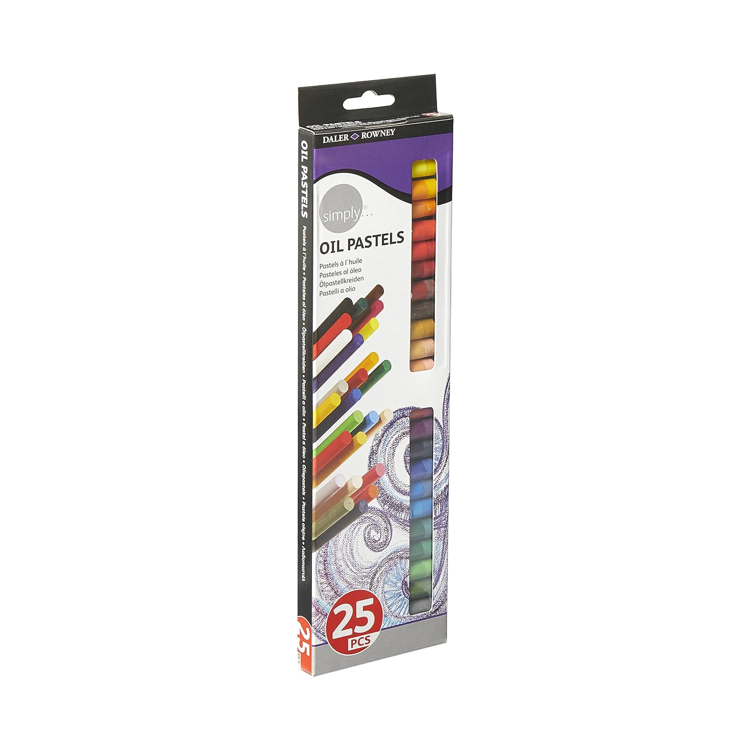 Daler-Rowney Simply... Oil Pastels, Assorted Colors, 25 Piece