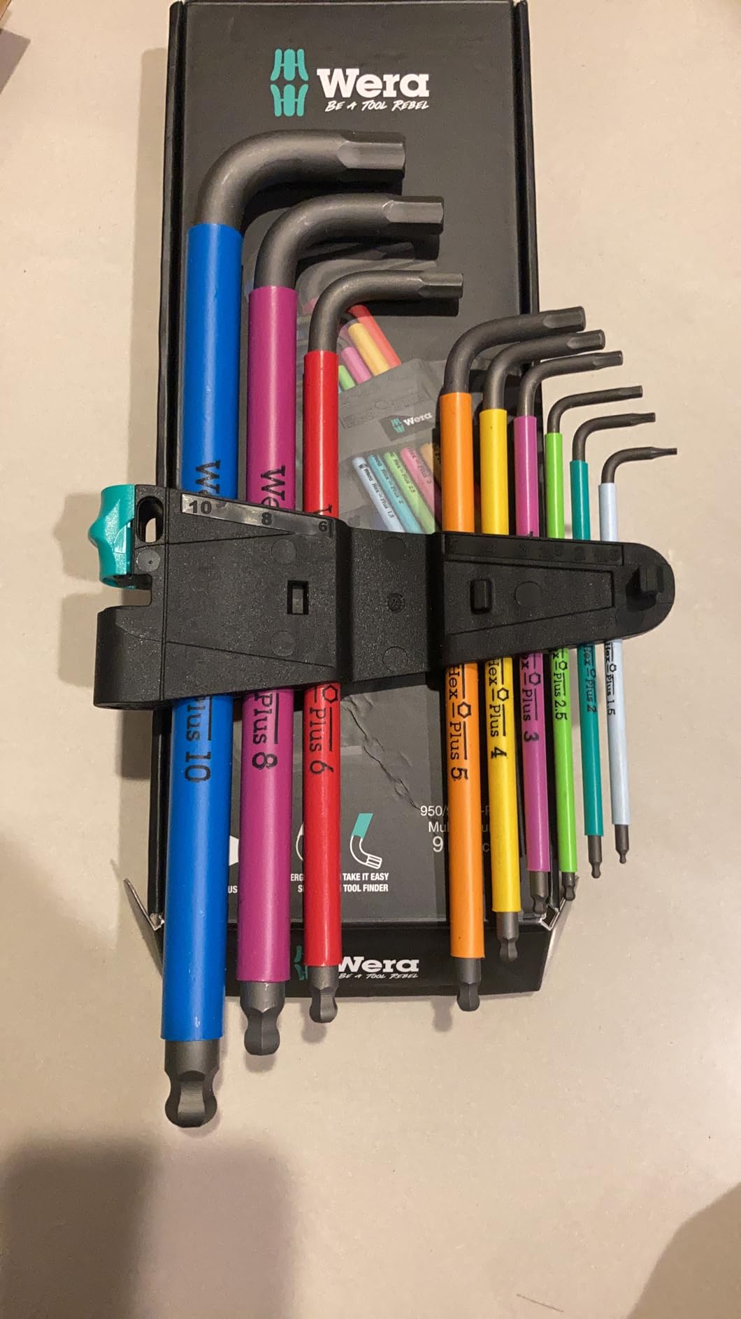 Wera Tools 05073593001 950 SPKL/9 SM N SB Long ARM HEX Key Set, One Size, Multi photo review