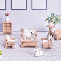 Vista 5 de 23 Pieces Dollhouse Mini Furniture Decoration Set DIY Accessories Including Dining Room Sitting Living Bedroom Toys for Baby Children Girls