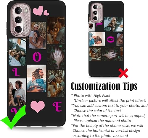 Vista 190 de Funda personalizada para Motorola Moto G Stylus 2021 con nombre de foto, texto y foto, GStylus personalizado -21 funda suave y fina (negro) de 6.8