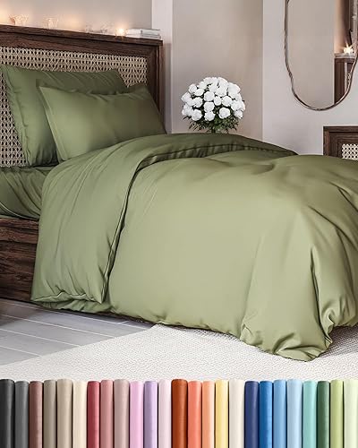 Miniatura 78 de Juego de funda de edredón tamaño Queen - Funda de edredón extra suave tamaño Queen 90 x 90 con 2 fundas de almohada - Ropa de cama de hotel de lujo