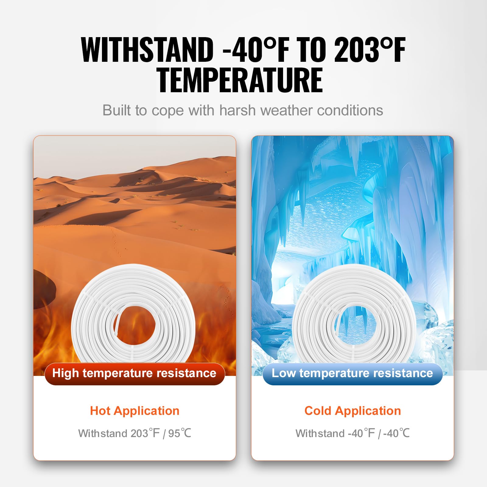 VEVOR Tubo PEX AL PEX para Calefacción por Suelo Radiante Rollo de 200m Tubo Compuesto de Aluminio y Plástico Φ 16mm Espesor de 2 mm con Barrera de Oxígeno para Gas, Agua Fría y Caliente de Hogar