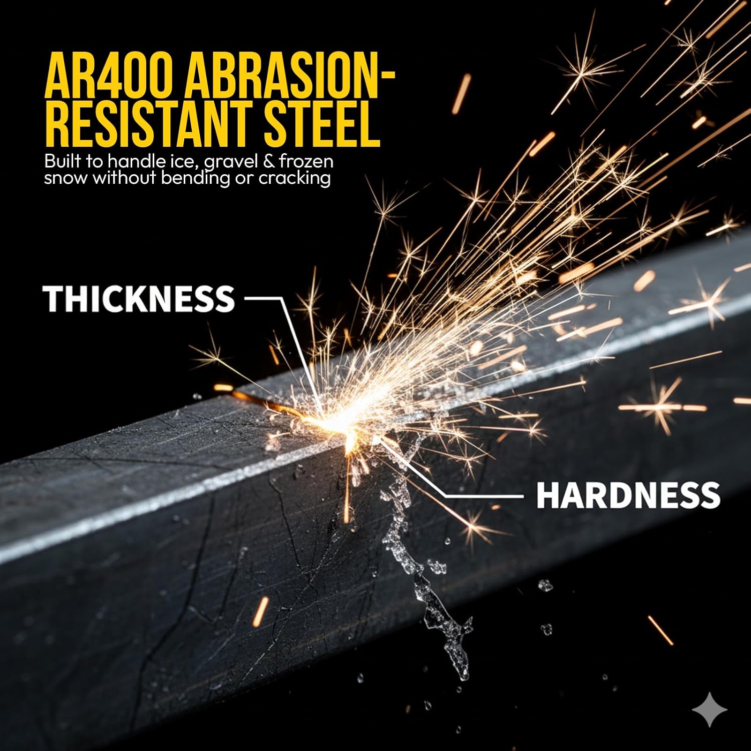 Heavy Hitch 47" Snow Blower Cutting Edge | Wear Bar Fits John Deere Sub-Compact Tractor Snow Blowers | Made in USA