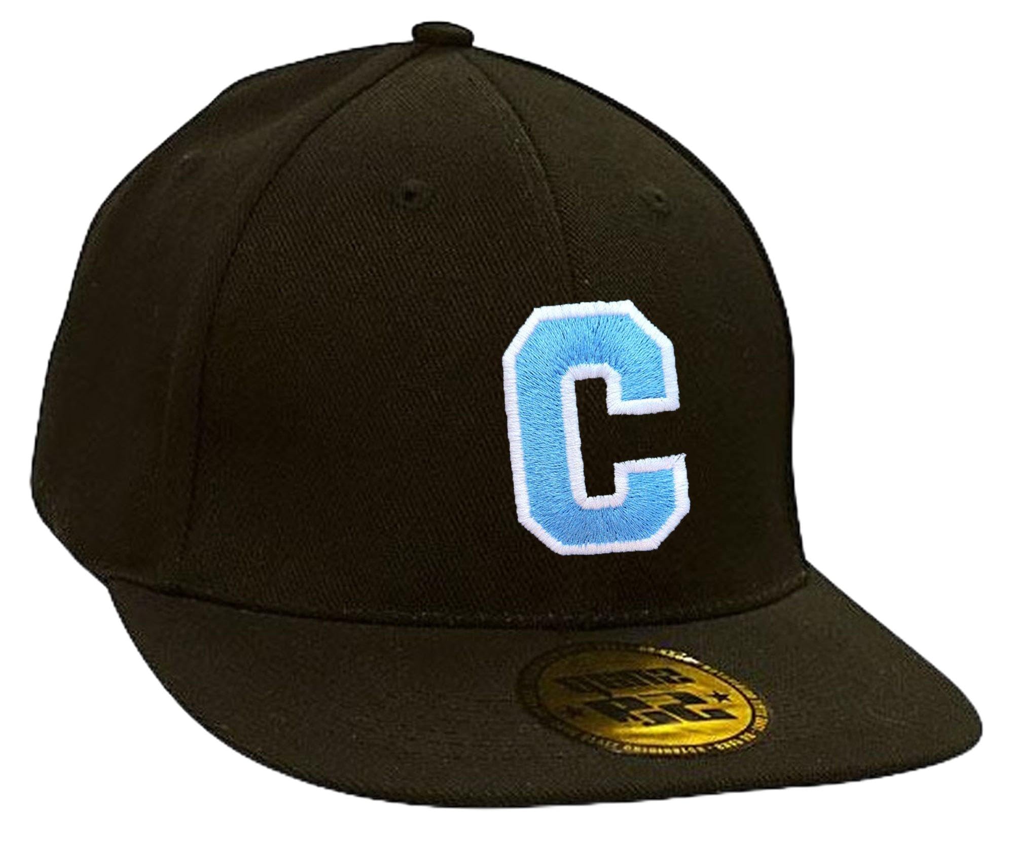 Morefaz Casual Snapback Baseball Cap A-Z Letter Alphabet Embroidered UK hat caps Adjustable Strap Snap Back (C)