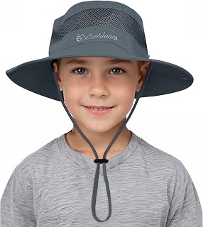 Kids Sun Hat Boys Sun Hat UPF 50+ Outdoor Wide Brim Cap Bucket Hats for Kids Safari Fishing Hat Girls Beach Hat