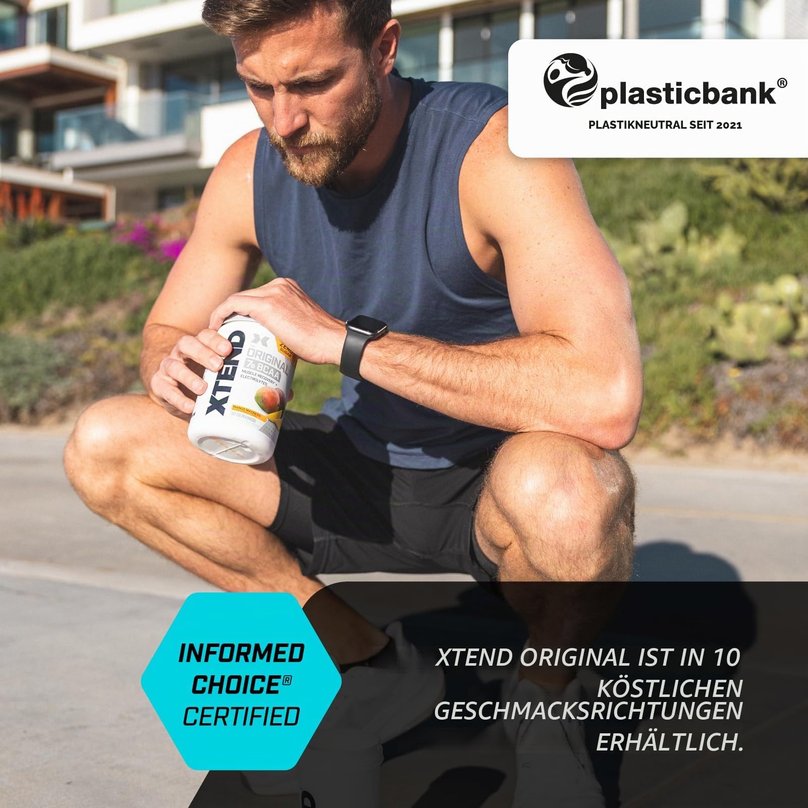 XTEND Original - BCAA-Pulver - Icy Blue Raspberry (Himbeere) | Ergänzungsmittel mit verzweigtkettigen Aminosäuren | 7 g BCAA + Elektrolyte für Regeneration & Hydration | 90 Portionen