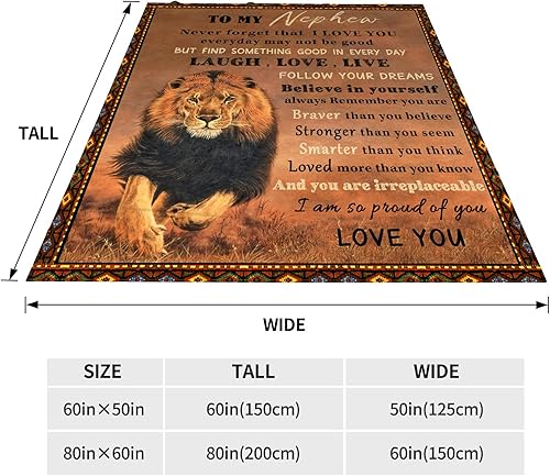 Miniatura 2 de Manta para sobrino regalos para sobrino de tía regalos para sobrino regalos para el día de San Valentín para sobrino 60 x 80 pulgadas