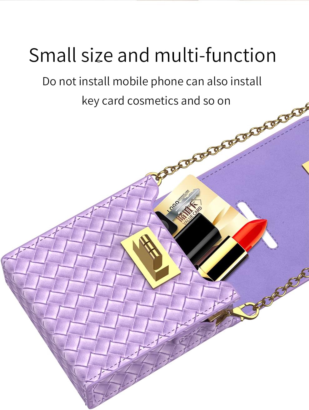 SHIEID Women's Green Woven Texture Crossbody Phone Wallet Handbag with Strap for Samsung Galaxy Z Flip4/Flip3/Flip Phone Pocket