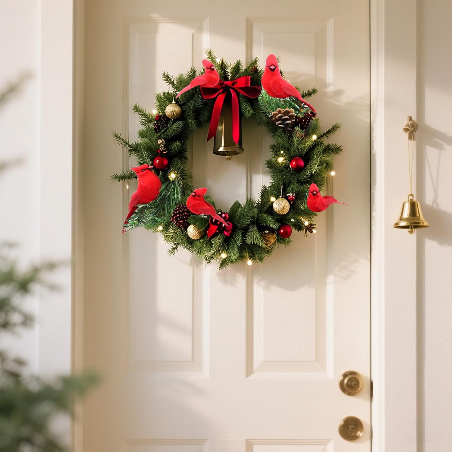 12pcs Cardinal Decor Red Cardinals Bird Clip on Christmas Tree Ornament Artificial Feathered Fake Birds Ornament for Home Decoration, Wreath, Craft - YM05C - Image 7