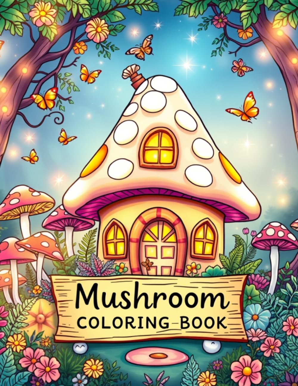 Mushroom Coloring Book: Relaxing Fungi Illustrations for Stress Relief, Mindfulness & Creative Fun