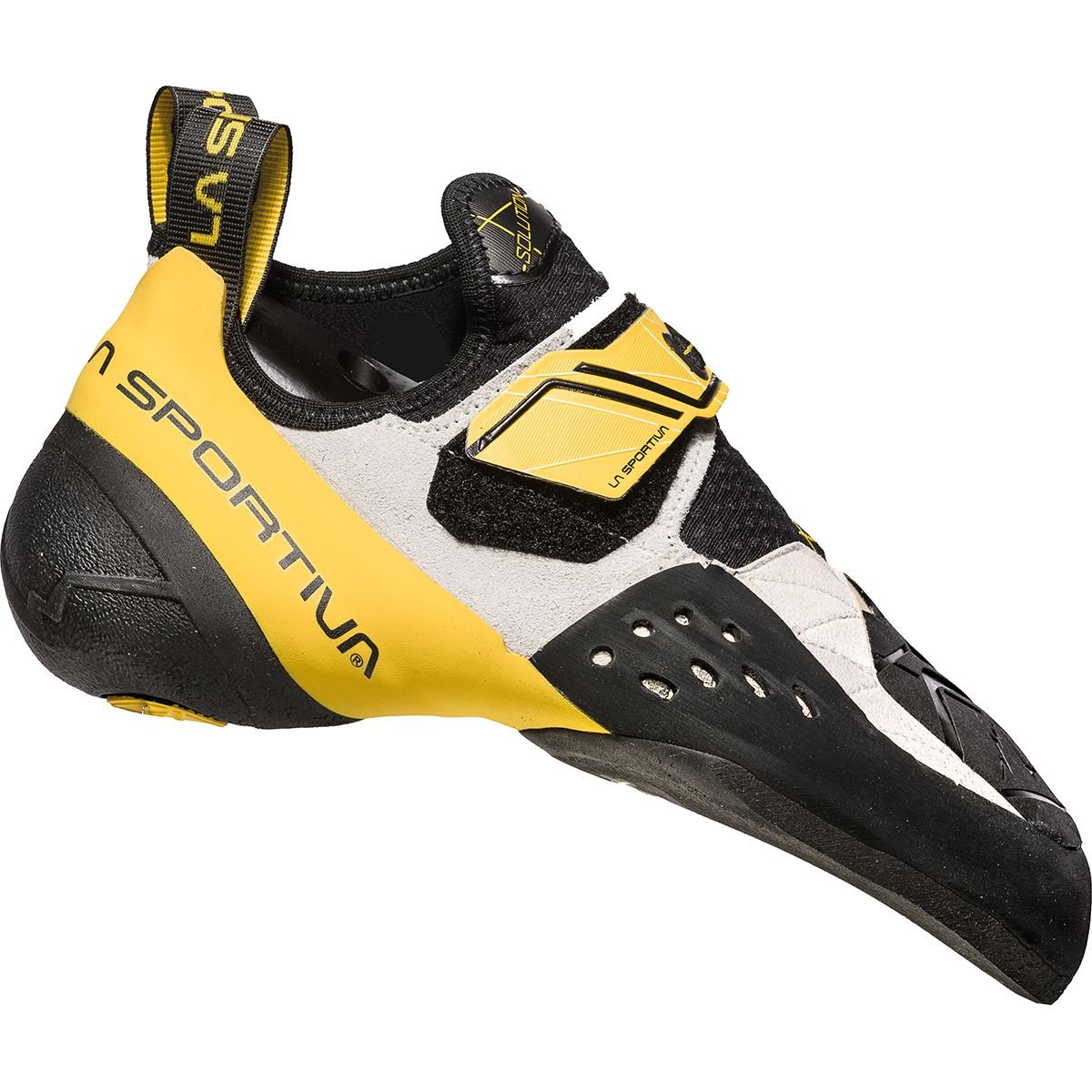 La Sportiva Solution White/Yellow - Zapatillas de Escalada Hombre