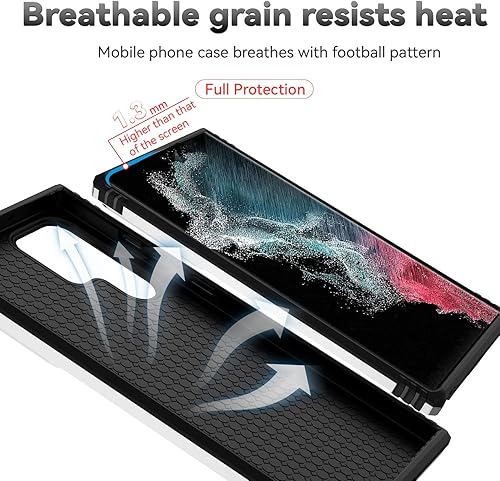 Miniatura 9 de Funda para Samsung Galaxy S22 Ultra con cubierta para lente de cámara, protector de pantalla HD, resistente a caídas de grado militar, soporte