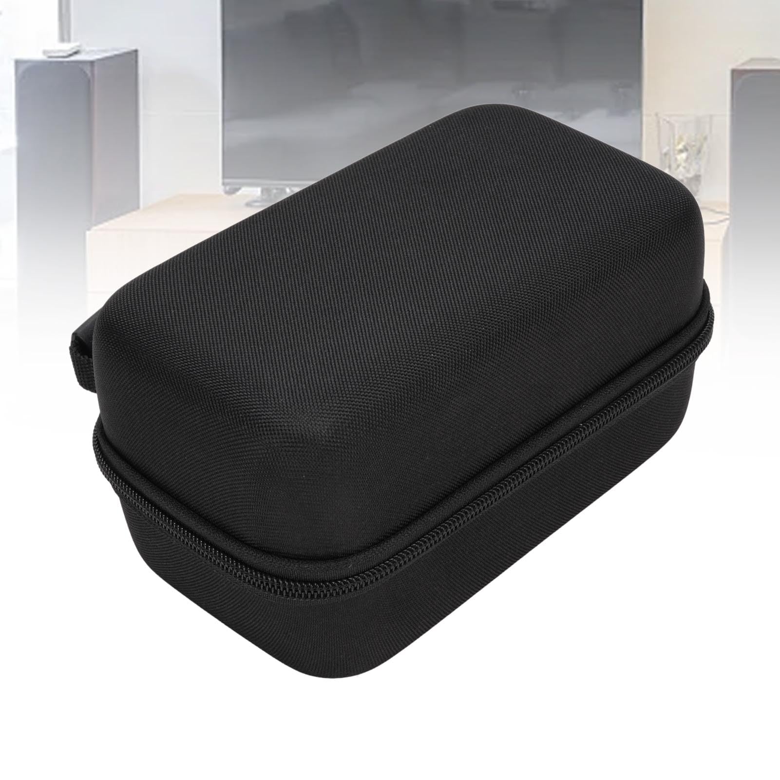 Wakects Custodia Rigida per Altoparlante Custodia da Trasporto per Altoparlante in Nylon EVA con Scomparti per Accessori Maniglia con Rivestimento Morbido per Riporre in Viaggio Uso Quotidiano (BLACK)